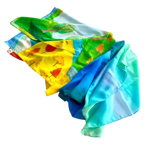 Sarah’s Silks 100% Silk Set of 7 Playsilk Scarves For Kids and Toddlers - Picture 6 of 13